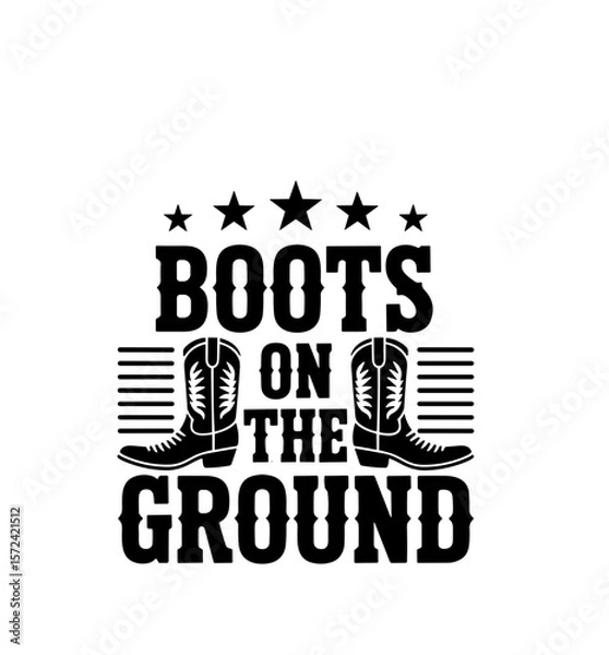 Obraz boots on the ground svg