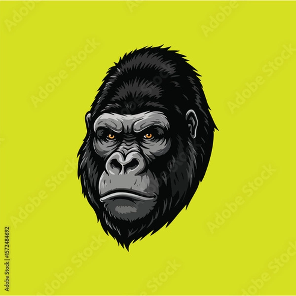 Obraz Gorilla Head Vector portrait