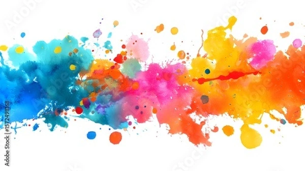 Obraz abstract colorful background with splashes