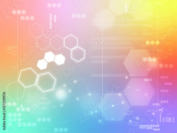 Fototapeta Cyber ​​​​material_background image_colorful