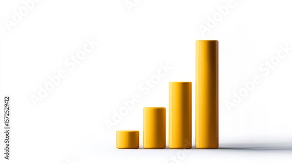 Obraz Confident businessman analyzing Q4 results with upward graph indicating growth and success. A prosperous entrepreneur examines financial data a positive trajectory showcasing a profitable