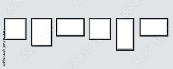 Obraz Frame vector set with shadow