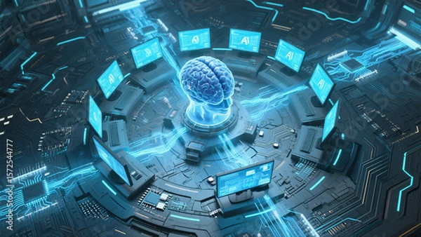 Obraz A futuristic and high-tech visual scene