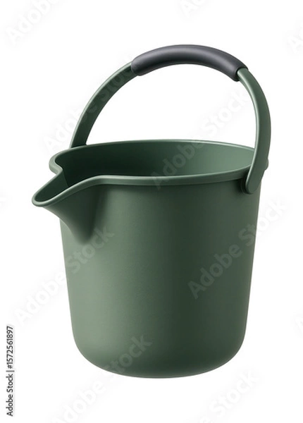 Fototapeta Garden bucket with a built-in spout, made from durable plastic, ideal for watering hard-to-reach plants on apartment terraces.