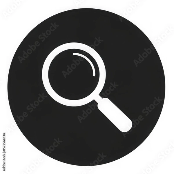 Fototapeta Magnifying glass icon isolated on transparent background
