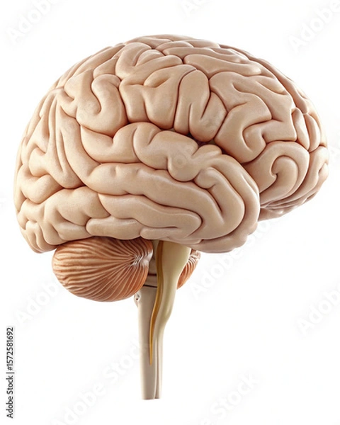 Obraz Human brain nerves  on white background 
