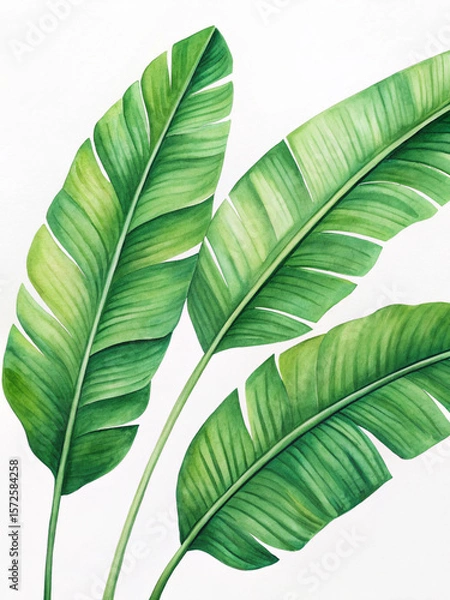 Obraz green banana leaf background