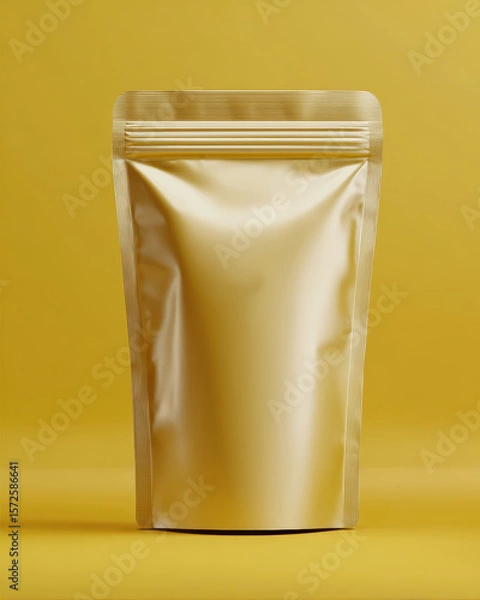 Fototapeta Elegant golden packaging on a vibrant background