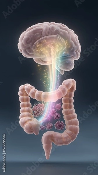 Fototapeta Understanding the connection between the brain and gut in relation to obesity treatment and weight loss trends