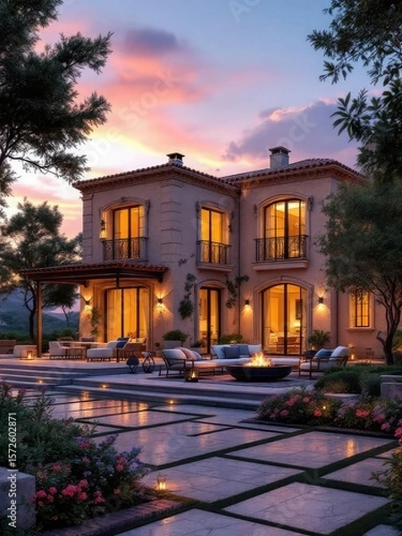 Obraz sunset in the city