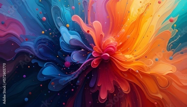 Fototapeta Vibrant Colorful Abstract Background for Creative Designs and Artistic Projects