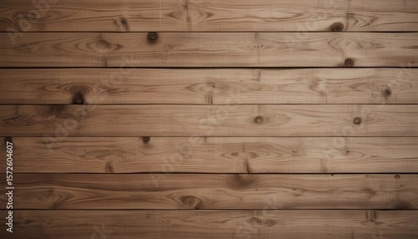 Fototapeta Rustic Brown Plank Wood Wall Background for Warm Natural Design Projects