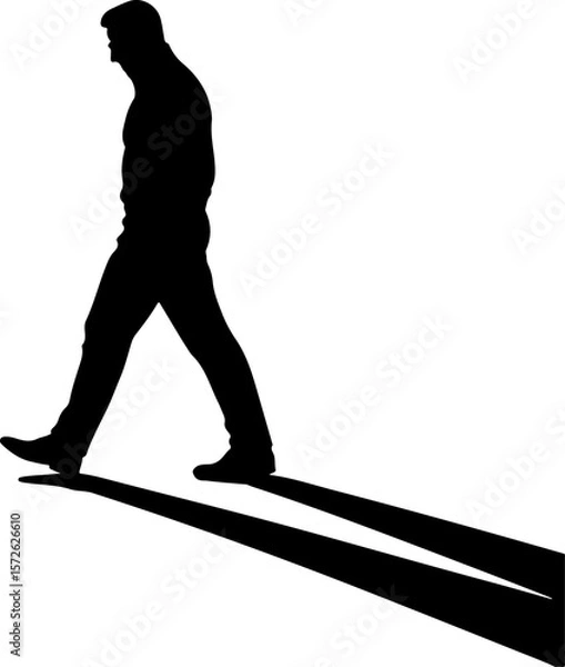 Fototapeta  Runner in Motion Silhouette | Dynamic Athletic Vector Design