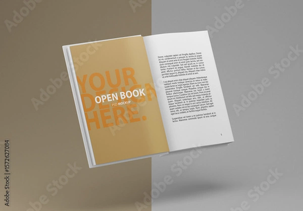 Obraz Floating Open book mockup
