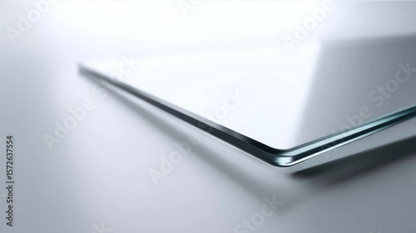 Fototapeta Transparent glass surface with sharp edges