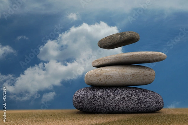 Fototapeta galets en sustentation