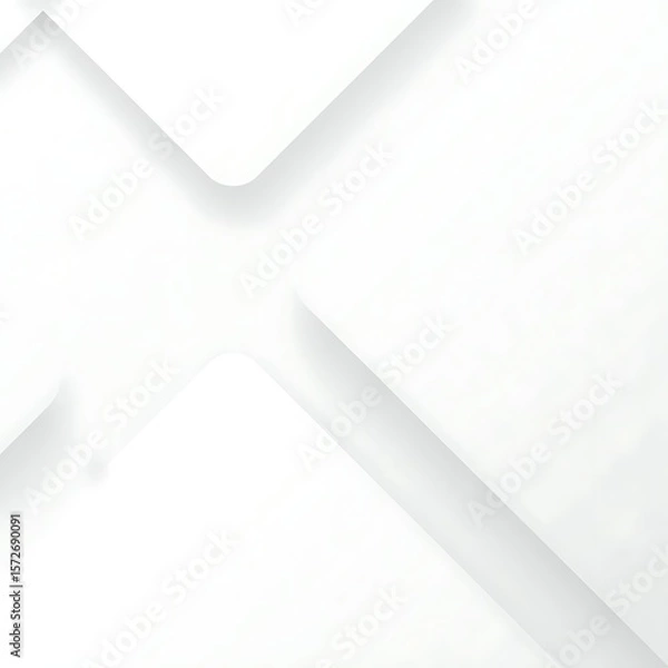 Obraz Minimal Abstract White Geometric Background with Diagonal Rectangular Shapes | Clean Modern Vector for Business and Digital Design. Ai gen