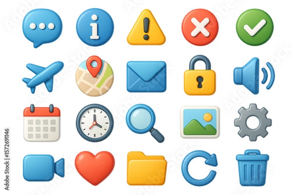 Obraz User-Friendly Notification and Tool Icons.