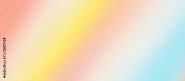 Obraz Soft gradient background with pastel colors blending from peach to yellow to light blue creating a smooth effect