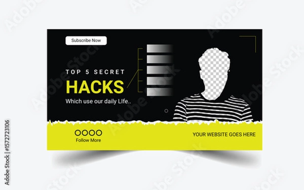 Fototapeta Creative and Attractive Corporate YouTube video thumbnail design