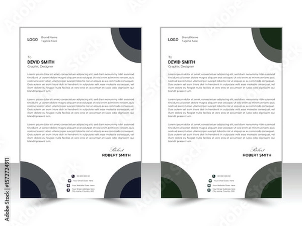 Fototapeta Simple letterhead design template
