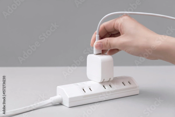 Fototapeta TypeA USB. USB outlet, USB power adapter, USB charger, USB power plug. タイプA-USB. USBコンセント、USB充電器、USBチャージャー、USBプラグ。