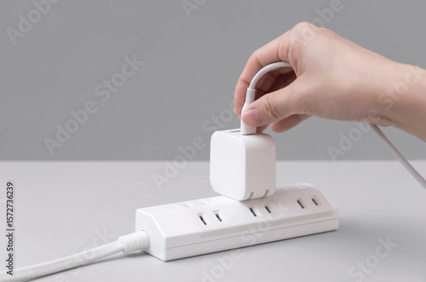 Fototapeta TypeC USB. USB outlet, USB power adapter, USB charger, USB power plug. タイプC-USB. USBコンセント、USB充電器、USBチャージャー、USBプラグ。