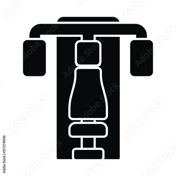 Fototapeta Chest press Vector Icon which can easily modify or edit
