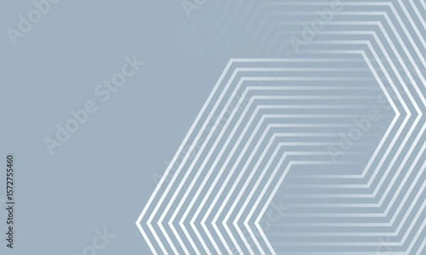 Obraz Modern hexagon lines on gray background. Geometric lines simple design modern art eps 10.