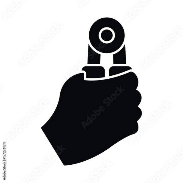 Fototapeta Hand gripper Vector Icon which can easily modify or edit