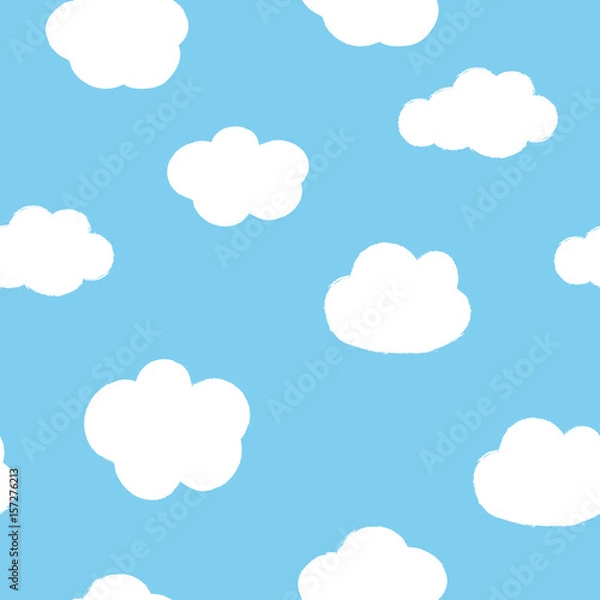 Obraz Clouds painted rough brush. Grunge. Seamless pattern.