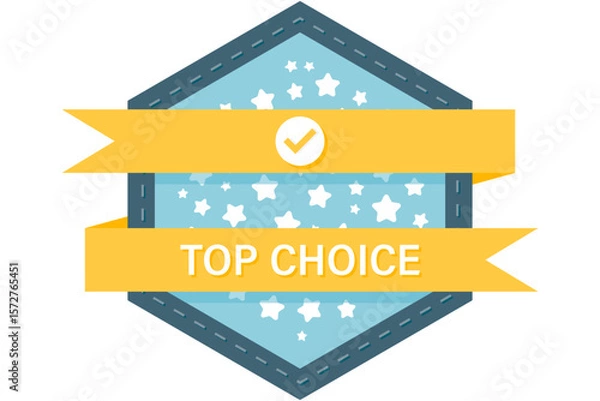 Fototapeta Hexagonal Top Choice badge
