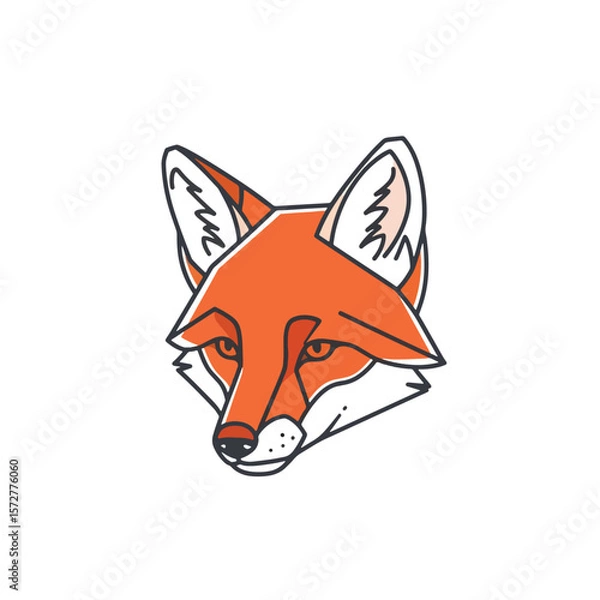 Obraz Red fox vector illustration