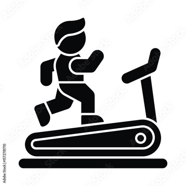 Fototapeta Treadmill running Vector Icon which can easily modify or edit