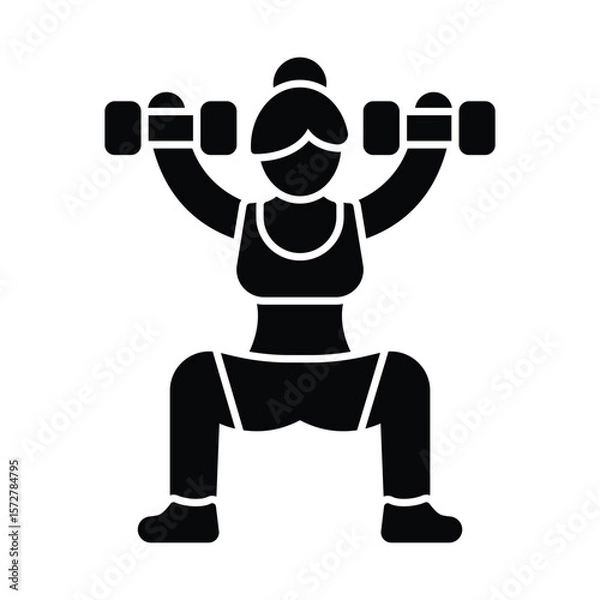 Fototapeta Physical exertion Vector Icon which can easily modify or edit