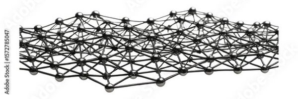 Fototapeta Network of interconnected nodes and beams, forming a dynamic, evolving lattice.