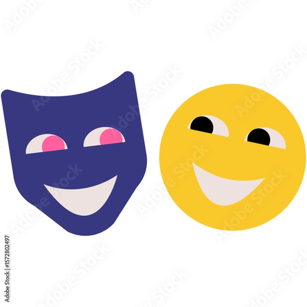 Fototapeta April Fool's Day. April. April Fool's day celebration. April fun is full of jokes. Celebrate April Fool's Day with a trumpet and a clown hat. celebrate the month of April