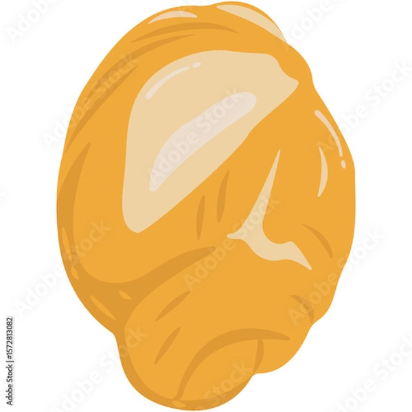 Fototapeta National Sourdough Bread Day. National Sourdough Bread Day Vintage Illustration Bakery Food Art. Hard bread with a soft inside typical of French bread on beige background.