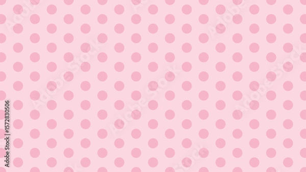 Fototapeta Seamless pink polka dot pattern background, cute and soft design for baby shower, textile, wrapping paper, kids decor, feminine branding, and nursery art. Perfect for girly themed projects.