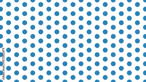 Fototapeta Seamless dark blue polka dot pattern on white background. Perfect for classic retro designs, kids party themes, fabric prints, wrapping paper, scrapbooking, and nautical or vintage-style projects.
