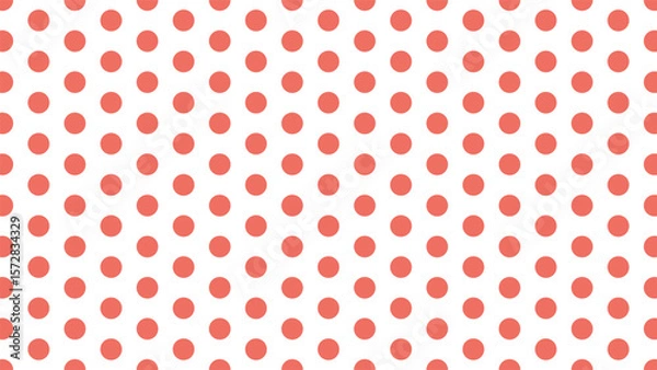 Fototapeta Trendy coral polka dot seamless pattern. Perfect for modern design projects, backgrounds, textiles, and web. High-quality vector art.