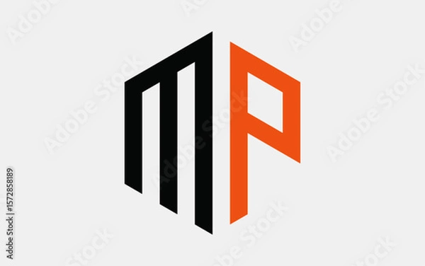 Obraz Hexagon MP Logo Design Service For Your Brand