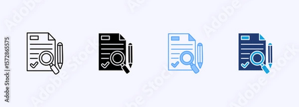 Obraz Research Icon Set Multiple Style Collection