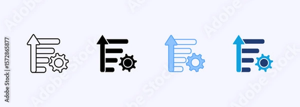 Fototapeta Priority Management Icon Set Multiple Style Collection