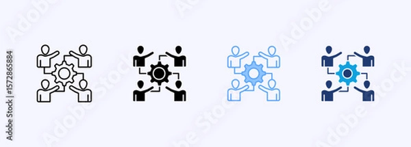 Obraz Collaboration Icon Set Multiple Style Collection