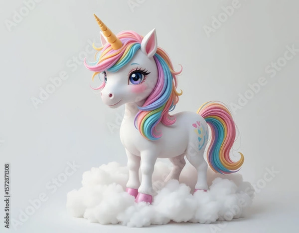 Obraz unicorn on white background