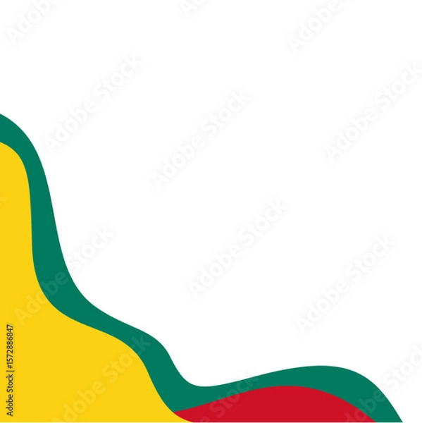 Obraz Cameroon Independence Day Corner Border