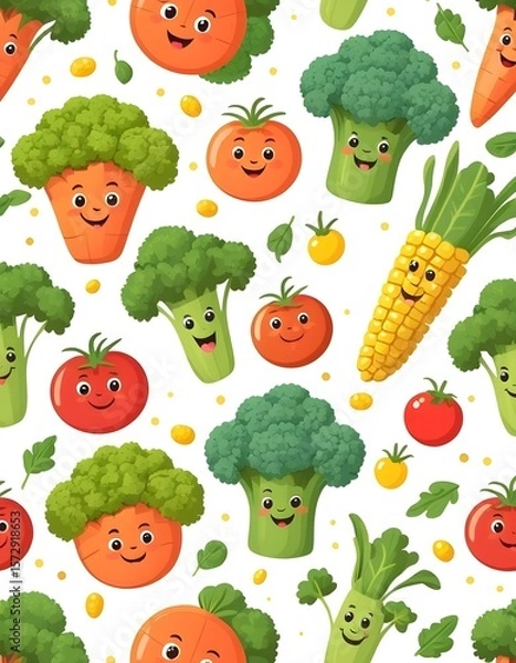 Obraz vegetables seamless pattern