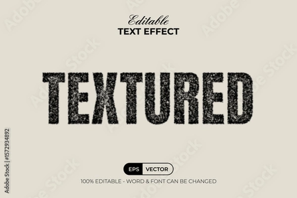 Fototapeta Editable Text Effect Textured Style.