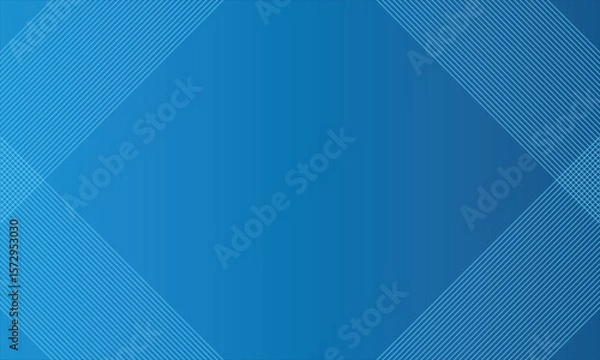 Obraz Minimalist blue abstract background with diagonal stripe accents forming a centered diamond frame. Ideal for modern digital design, tech presentations, and clean graphic templates.